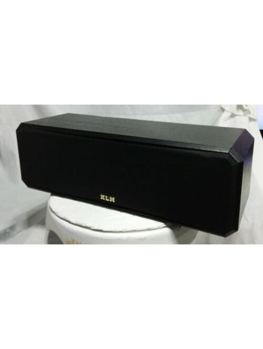 KLH Model 4545 17" Center Channel Speaker Black Oak Wood Home Audio Fully Tested